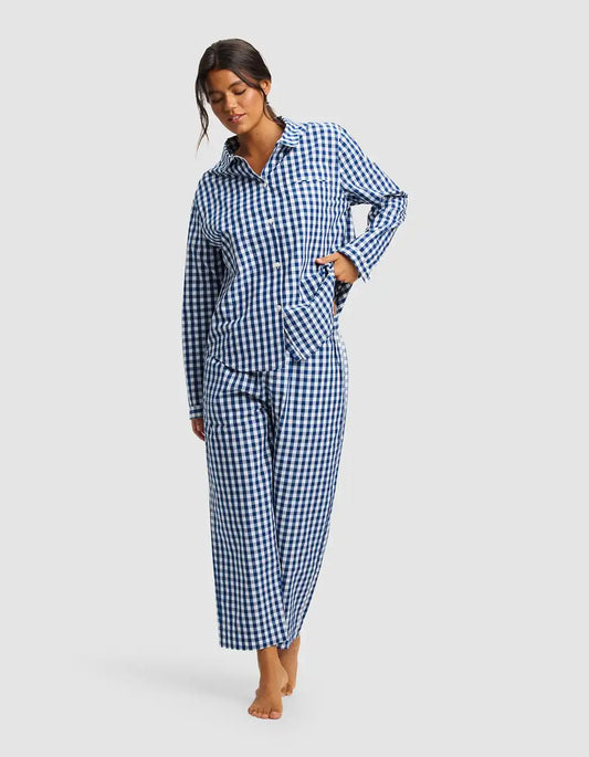 Women's Sutton Long Sleeve Cropped Pajama Set - Last Chance