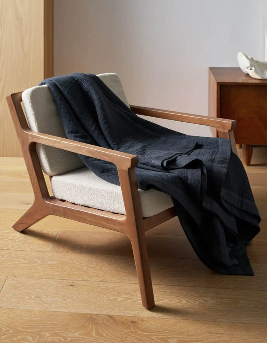 Waterfront Grid Matelasse Blanket