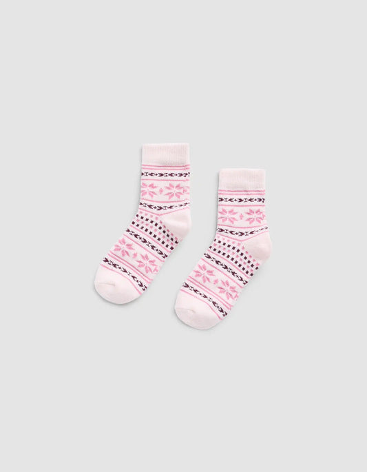 Snowflake Plush Lounge Quarter Sock