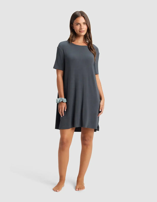 Women's Bamboo Rib-Knit Boyfriend Dress