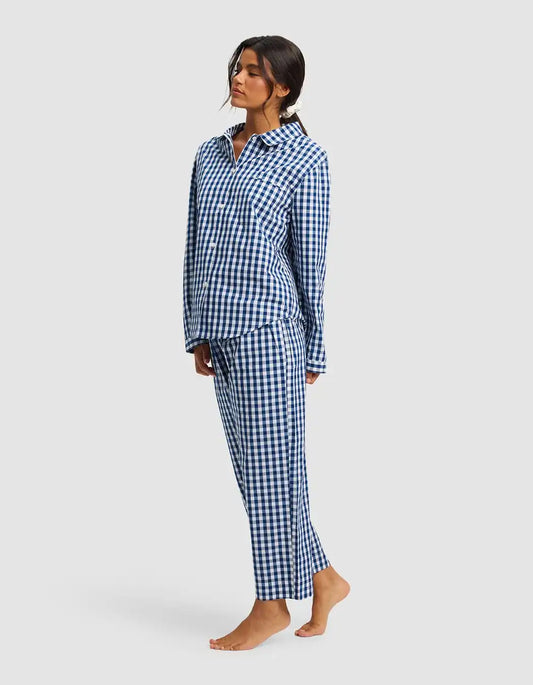 Women's Sutton Long Sleeve Cropped Pajama Set - Last Chance